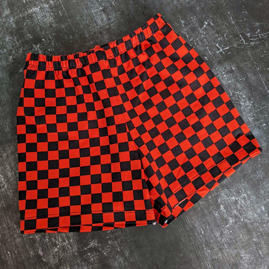 Premade 4-5yrs - Red/Blk Check Shorts
