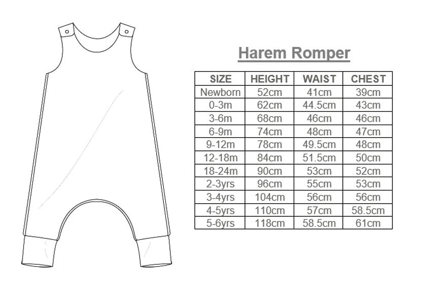 Harem Romper - All in stock fabrics