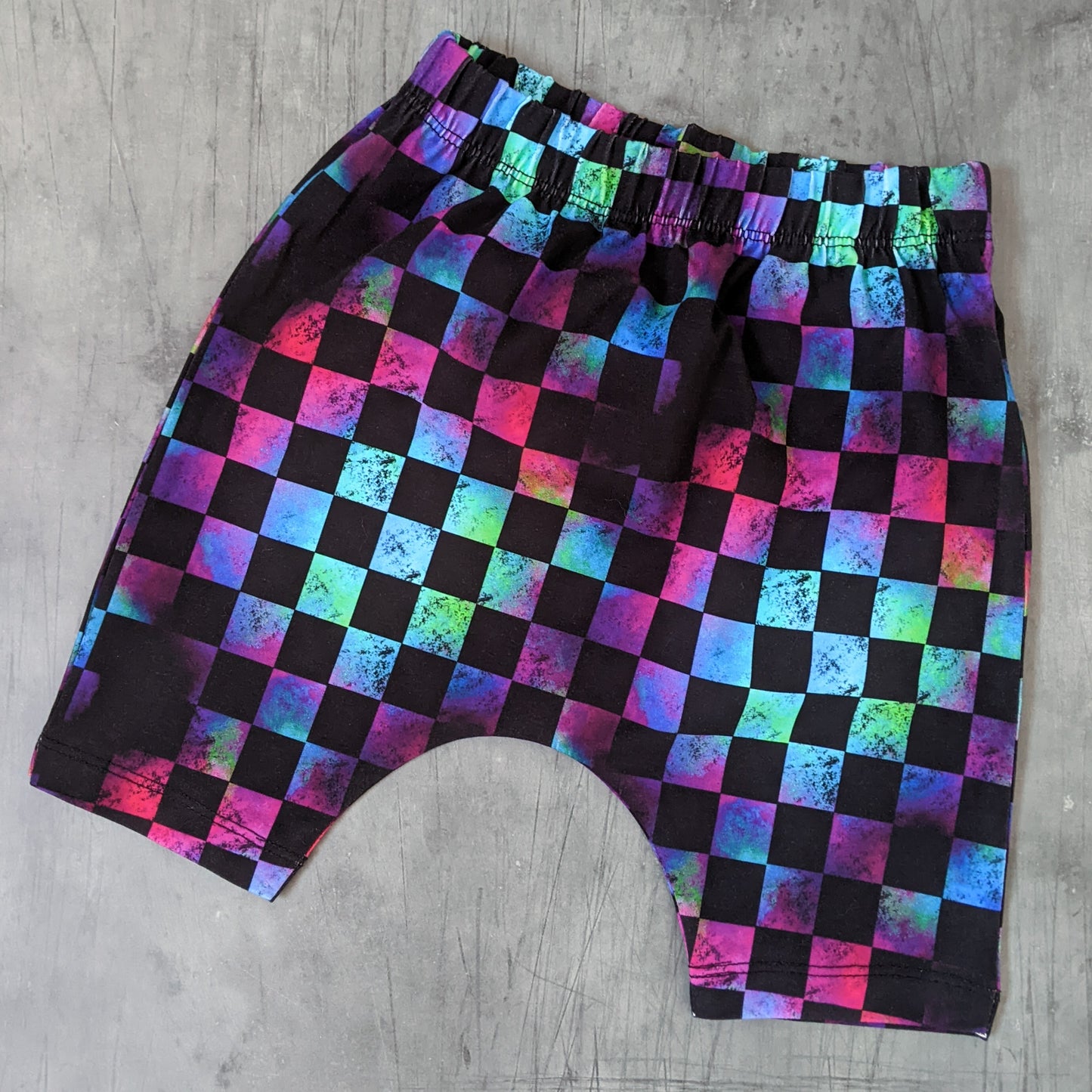 Premade 2-3yrs - Galaxy Check Harem Shorts