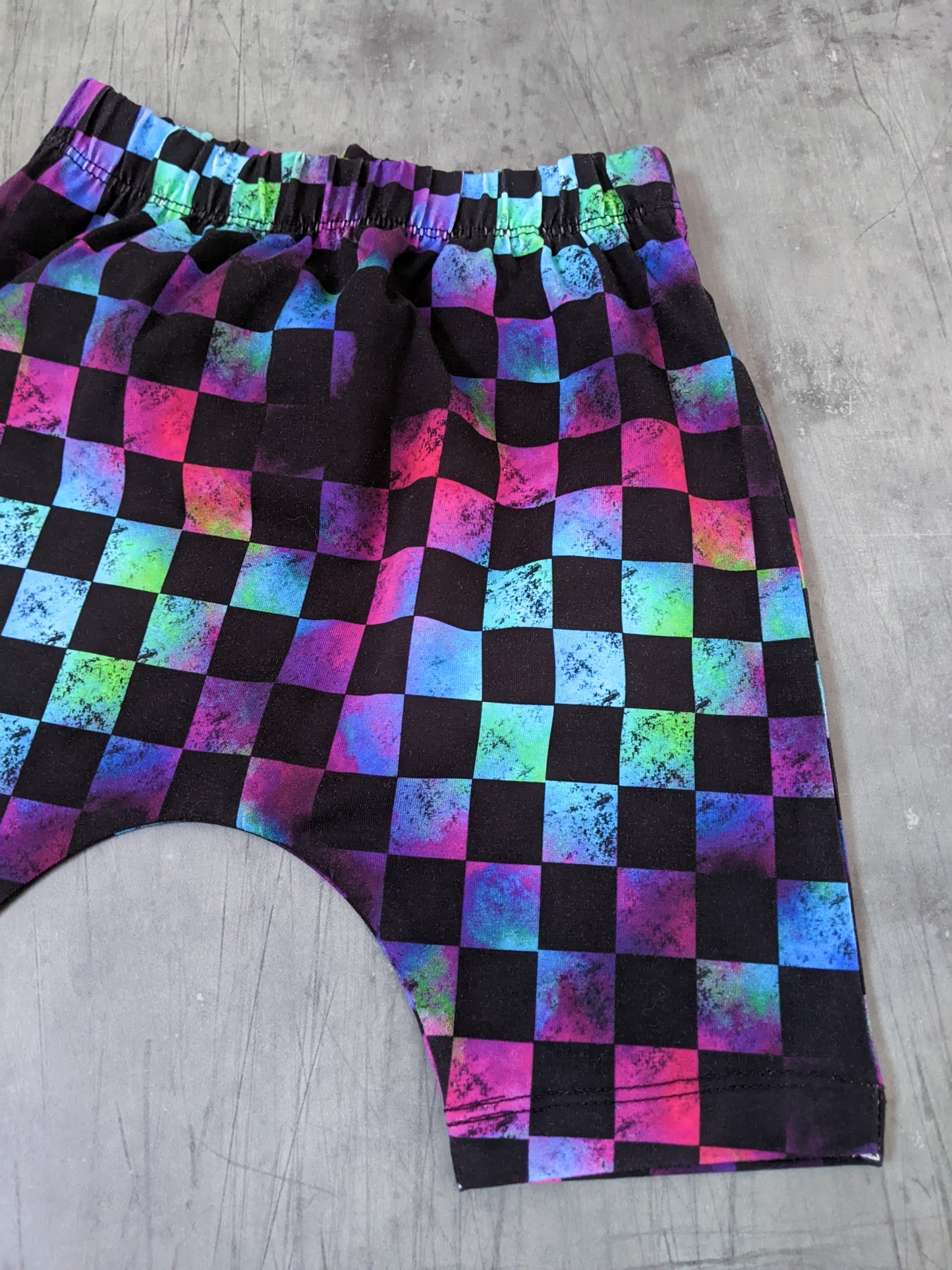 Premade 2-3yrs - Galaxy Check Harem Shorts