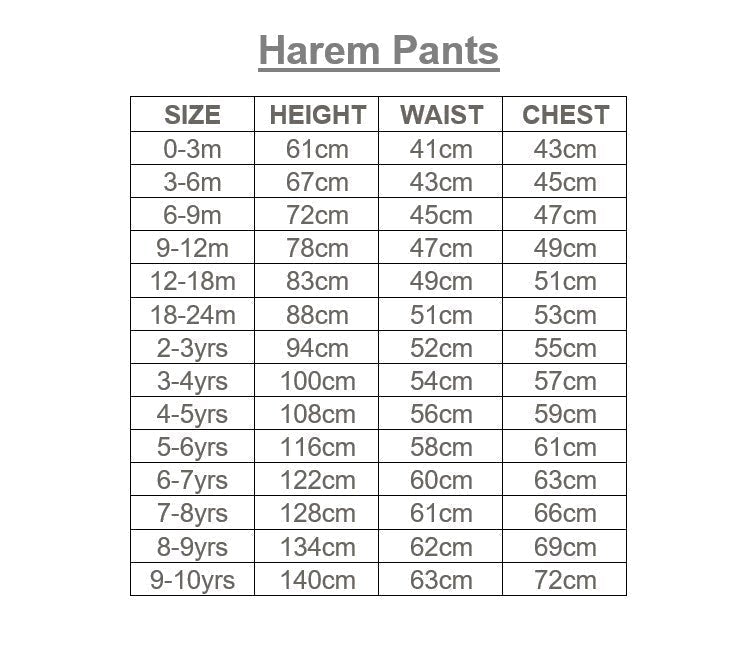 Harem Pants - All in stock fabrics