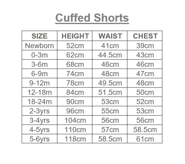 Cuffed Shorts  - All in stock fabrics