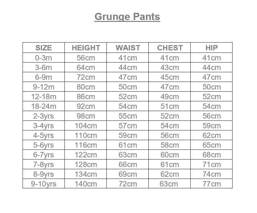 Grunge Pants - All in stock fabrics