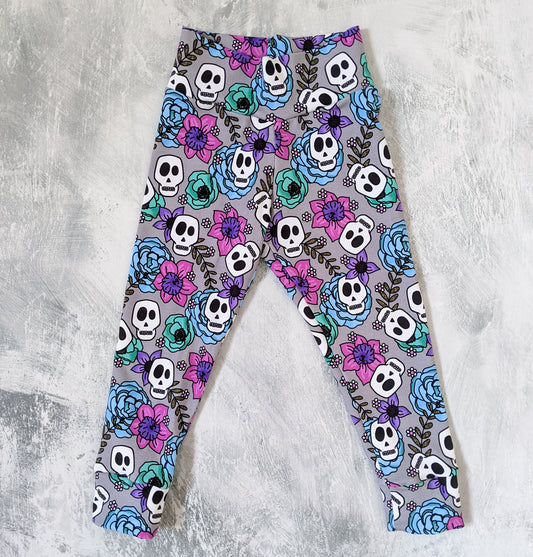 Premade 2-3yrs - Spring Skulls Leggings